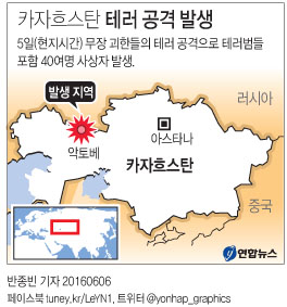 <그래픽> 카자흐스탄 테러 공격 발생