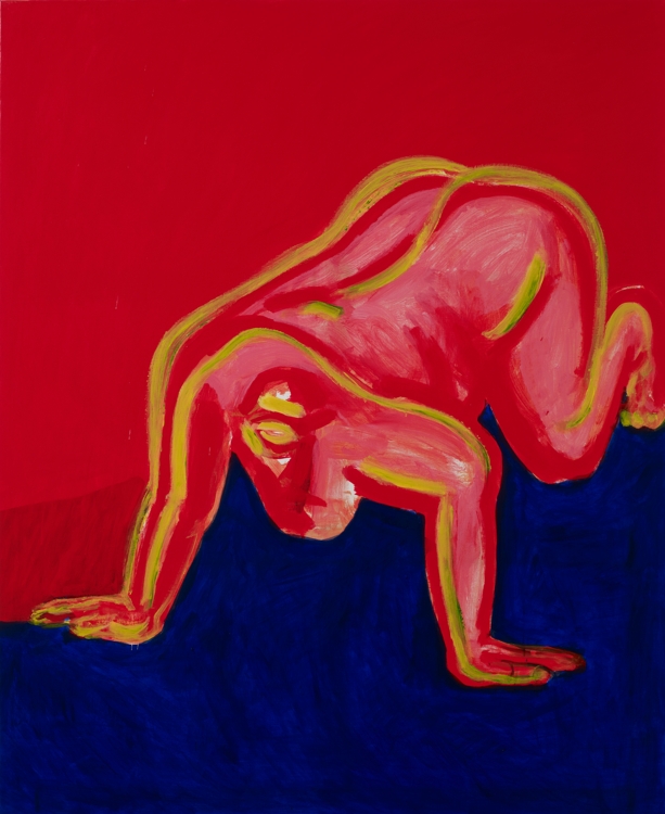 The image provided by Seoul National University's Museum of Art shows "Dog-man 2" by Suh Yong-sun. (Yonhap)