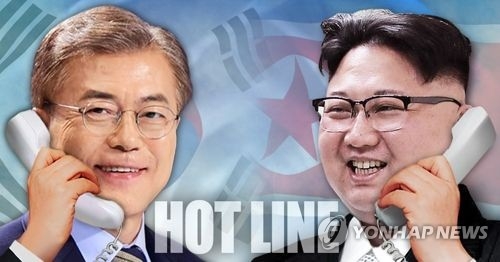 (LEAD) South, North Korea set up direct hotline between leaders - 1