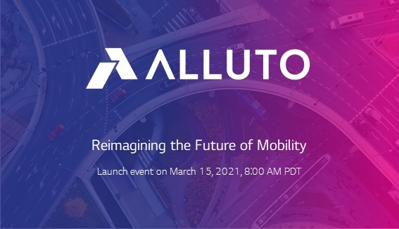 This image provided by LG Electronics Inc. on March 12, 2021, shows the corporate logo of Alluto, a joint venture launched by LG and Luxoft. (PHOTO NOT FOR SALE) (Yonhap)