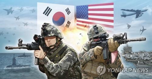 韓米合同軍事演習が２８日に終了する（イラスト）＝（聯合ニュース）