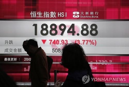 세계 금융시장 소용돌이…엔화 초강세· 홍콩증시 급락(종합3보) - 2