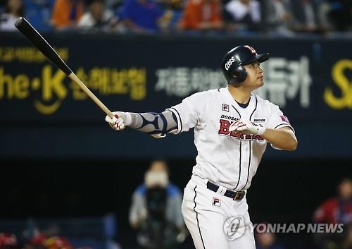 <프로야구> 5월 홈런 10개 김재환, KBO 리그 월간 MVP 선정 - 2