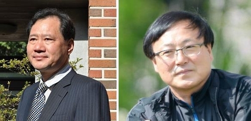 제3회 풀꽃문학상 수상자 김수복(왼쪽)·류지남 시인