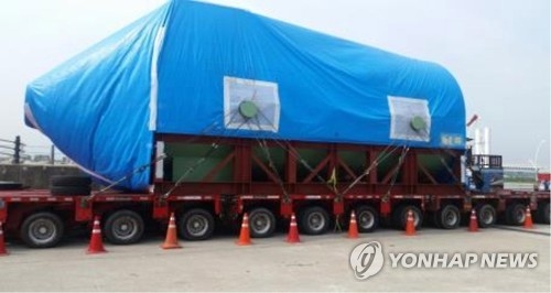 춘천 동춘천산업단지 초대형 발전설비 운송 마무리 - 1