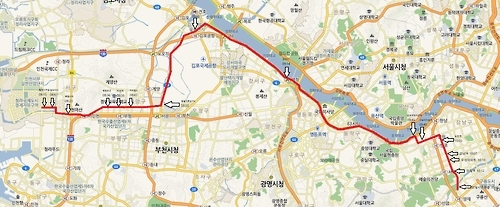 작전역 경유하는 M버스 노선