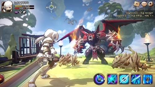 '서머너즈워' MMORPG판의 게임 화면