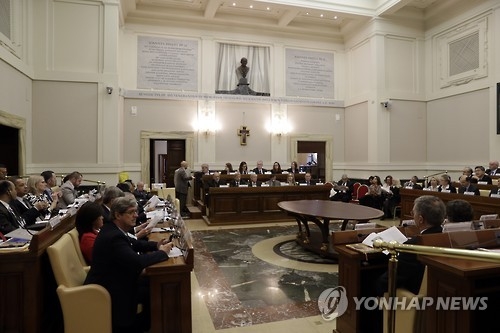 지난 7~8일 바티칸에서 열린 반(反) 장기매매 국제회의에 참석한 각국 대표단.