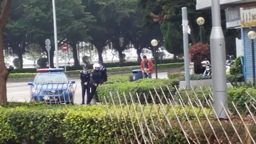 서영라씨 거처 주변 순찰하는 마카오 경찰
