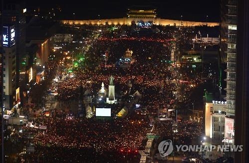 탄핵 찬성 촛불집회 [연합뉴스 자료사진]