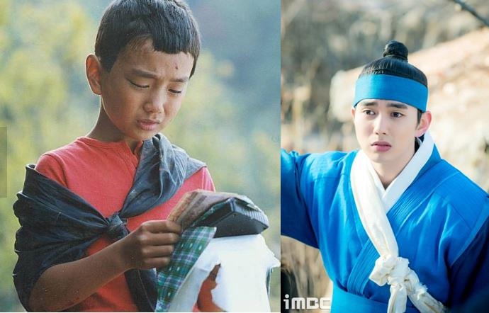 2002년 영화 '집으로'의 유승호(왼쪽)와 현재 MBC '군주'의 유승호
