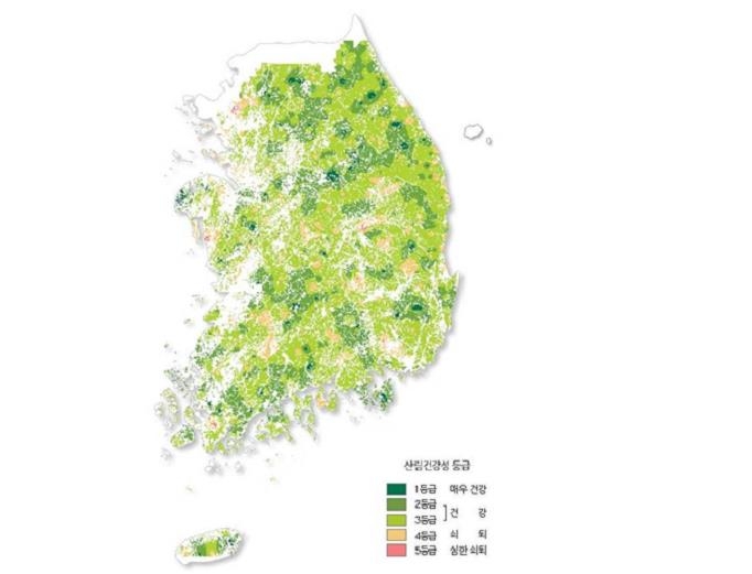 산림 건강성 등급 분포