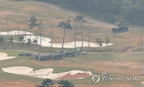 사드 장비가 배치된 성주골프장
