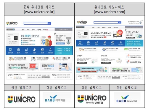 가짜 유니크로 사이트와 진짜 사이트 비교