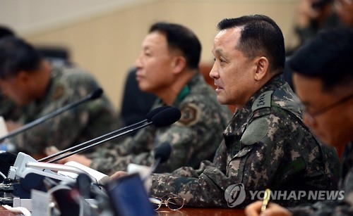 작년 11월 작전지휘관 화상회의 하는 이순진 합참의장