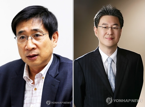 허남권 신영자산운용 사장(사진 왼쪽)과 이채원 한국투자밸류자산운용 부사장