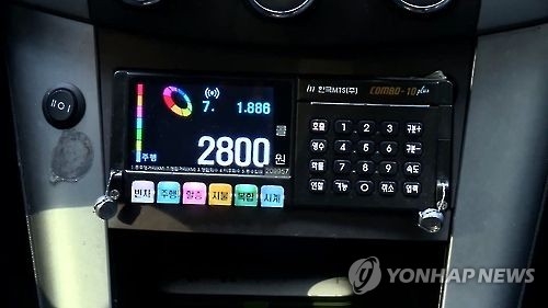 택시 미터기 (연합뉴스 자료 사진)