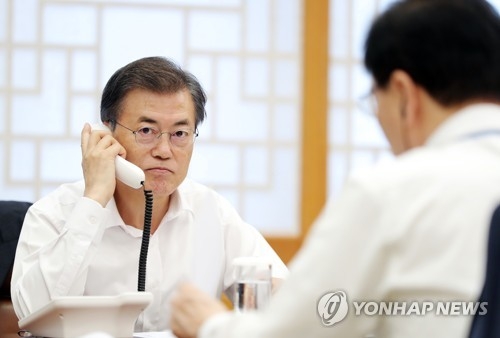 文대통령, 佛·濠 정상과 잇단 통화…반기문 '북핵조언' 청취(종합) - 1