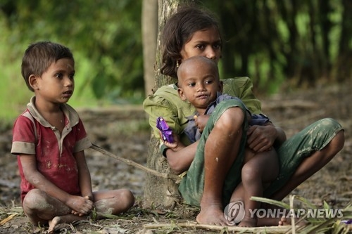 방글라데시 난민촌의 로힝야족 아이들[epa=연합뉴스]
