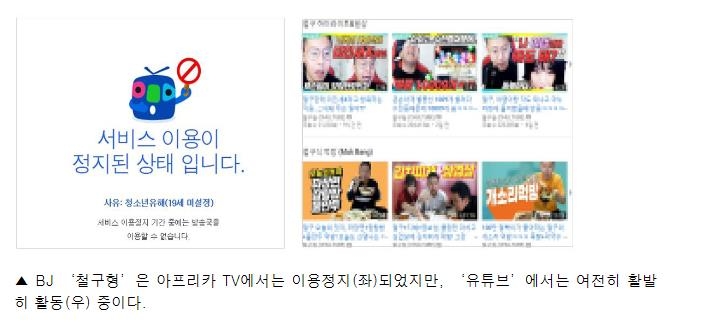 최명길 의원 "방심위, BJ집중모니터링 허술…유튜브 빠져있어"