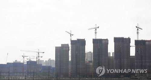 공사 중인 세종시 아파트 모습