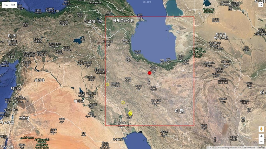 테헤란 부근서 5.2 강진[유럽지중해지진센터]