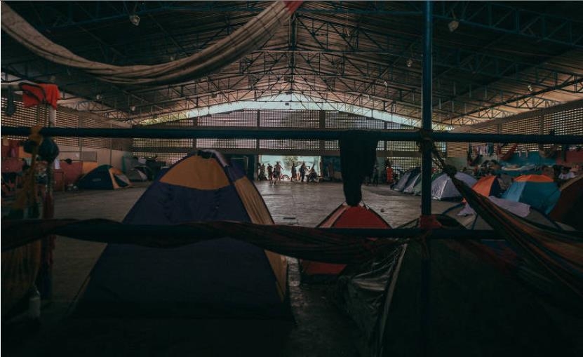 호라이마 주 보아 비스타 시에 설치된 베네수엘라 난민 수용시설 [브라질 일간지 폴랴 지 상파울루]