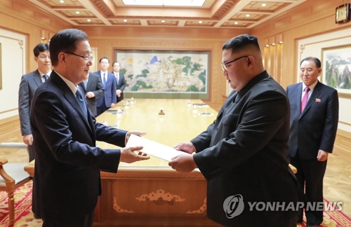 북 김정은에게 문 대통령 친서 전달