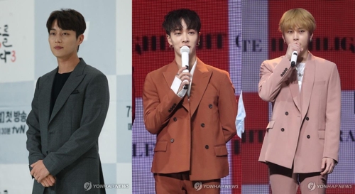 하이라이트 윤두준, 이기광, 용준형(왼쪽부터)