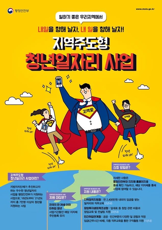 청년 일자리 사업 포스터