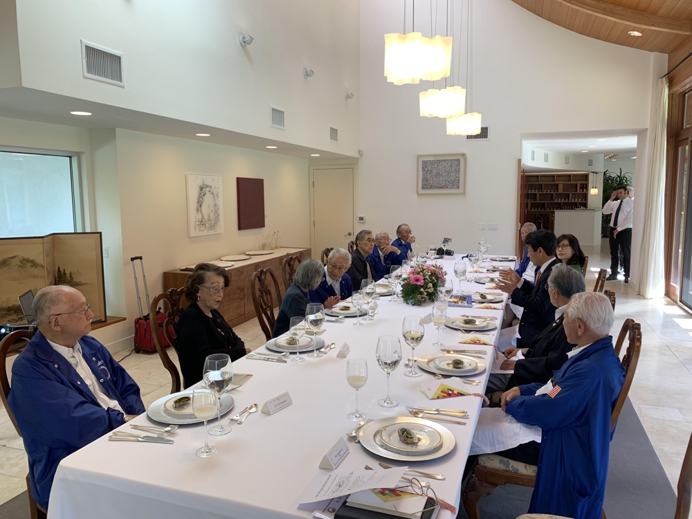 LA총영사 관저에서 열린 일본계 미국인 참전용사 오찬