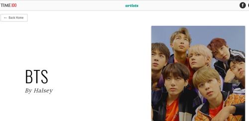타임지 영향력 있는 100인 선정된 방탄소년단