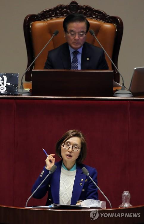 무제한 토론하는 은수미 의원