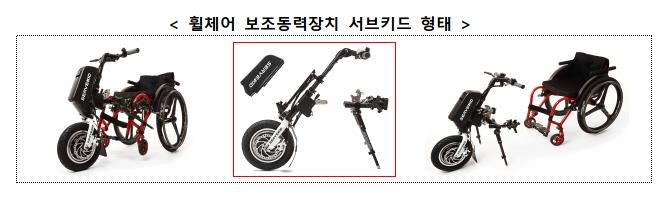 휠체어 보조동력장치 서비키드 형태