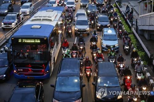 자카르타 시내 교통체증