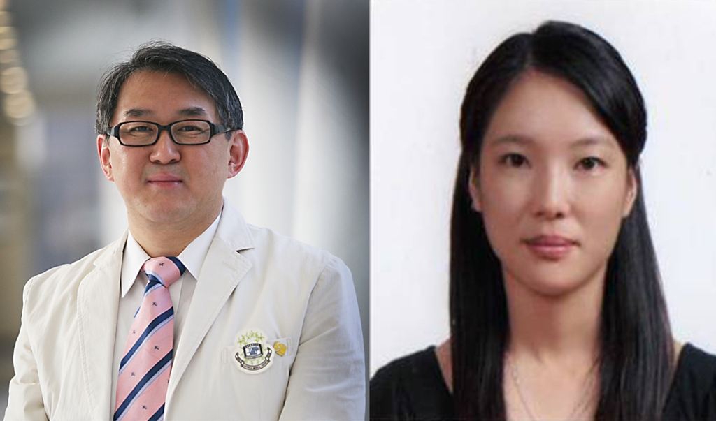 가톨릭의대 김완욱 교수(왼쪽)와 유승아 박사