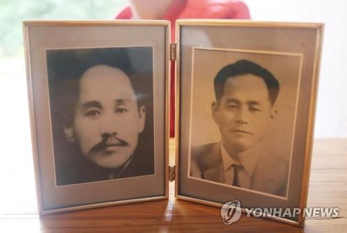 신채호 선생(왼쪽)과 아들 신수범 선생