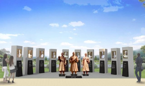 독립운동가 14인 동상