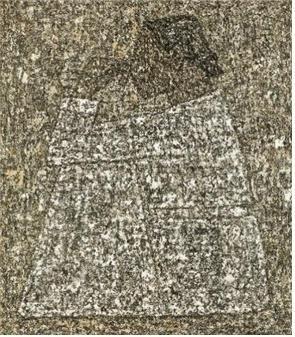 박수근 '앉아있는 여인'
oil on canvas, 52.8x45.2㎝, 1963