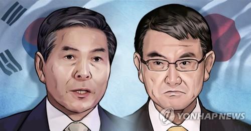 정경두 국방장관 · 고노 다로 일본 방위상 (PG)