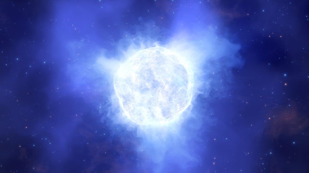 킨먼 왜소은하의 밝은 청색 변광성 상상도 