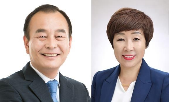 경남도의회 도청 소관 예결특위 이상인 위원장(왼쪽), 윤성미 부위원장