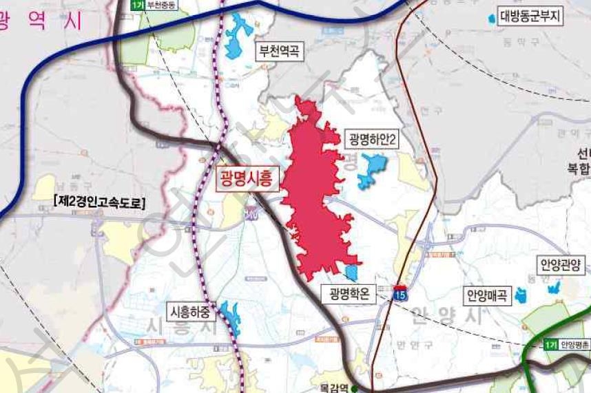 광명·시흥 신도시급 택지개발 지구 위치도