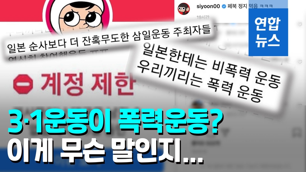 [영상] 만화가 윤서인 '3·1운동 비하' 다음날 페북 계정 정지 - 2