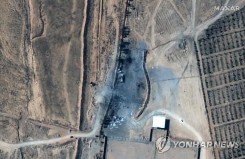 미국의 시리아 내 친이란 민병대 공습 이후 위성사진
