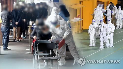 코로나19 검사 중