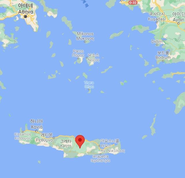 그리스 크레타섬에 6.5 강진…인구 13만7천 도시와 가까워 - 1