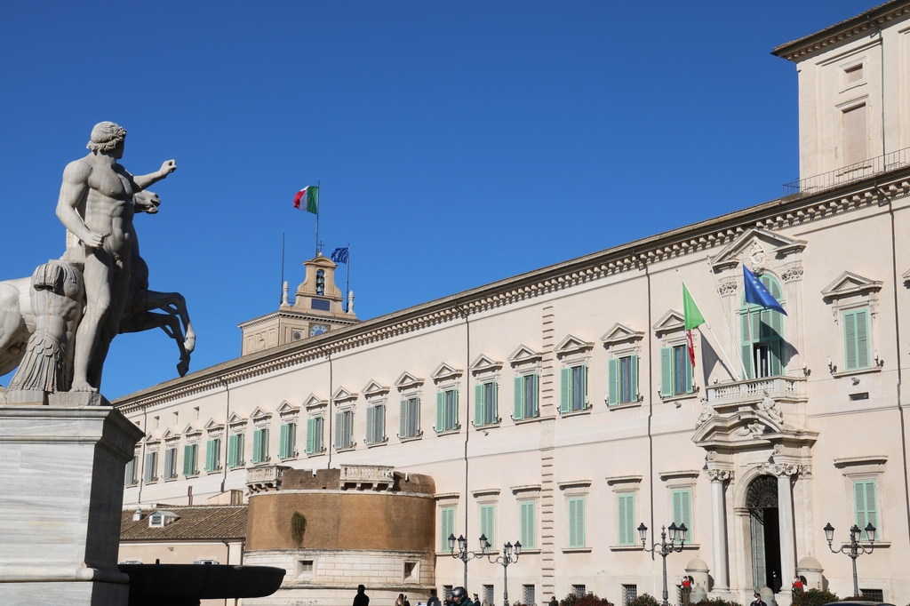 이탈리아 대통령 관저인 로마 '퀴리날레궁'