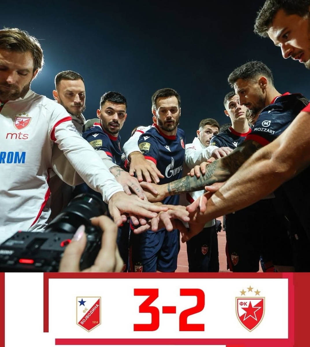 정규리그 첫 패배를 당한 츠르베나 즈베즈다