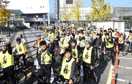 의정부시, 안중근 정신찾기 자전거 대행진 개최 - 1